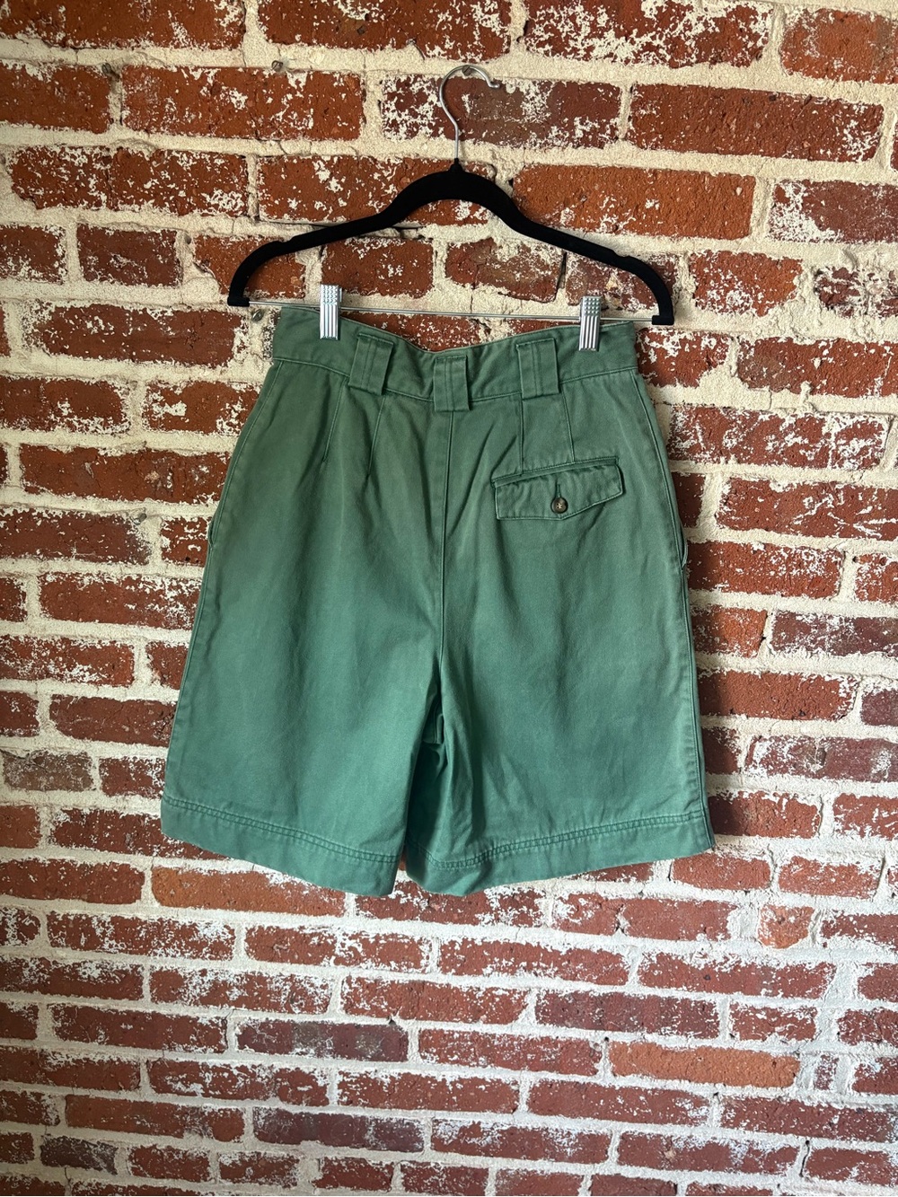 90s Vintage GAP High Rise Pleated Green Shorts - Picture 2 of 6